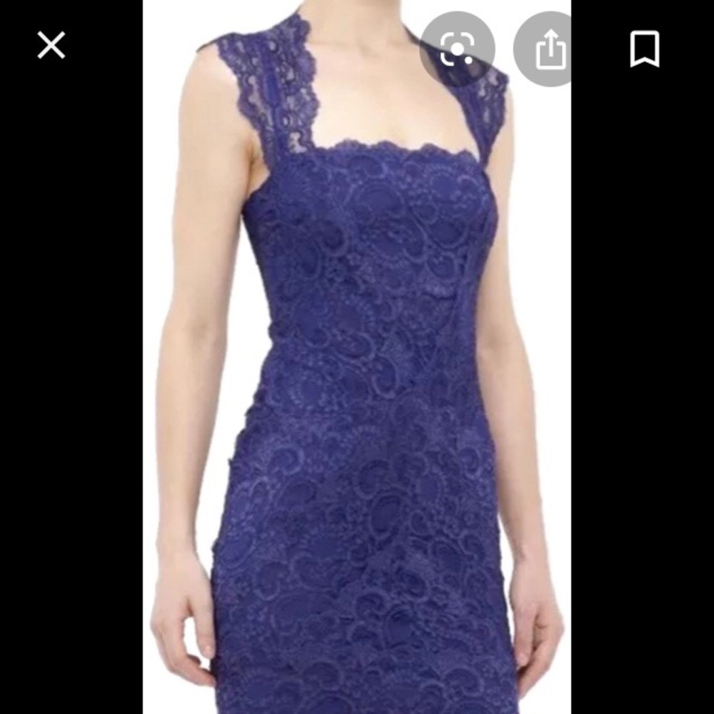 Nicole Miller Eva Lace Open-Back Cocktail Dress